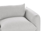 3 Seater Fabric Sofa Light Grey LUVOS