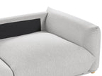 3 Seater Fabric Sofa Light Grey LUVOS