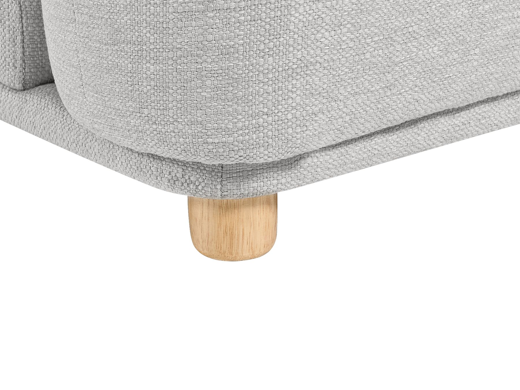 3 Seater Fabric Sofa Light Grey LUVOS