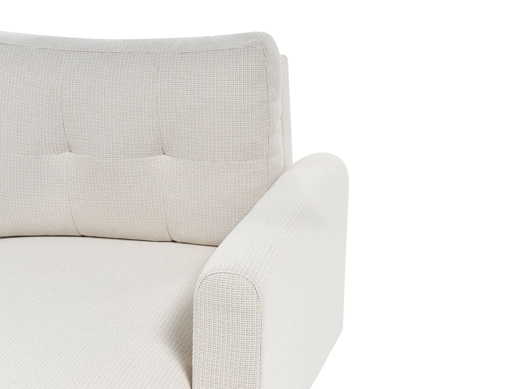 Sofa Bed SIRO Fabric Light Beige with Storage 3 Seater Left Hand