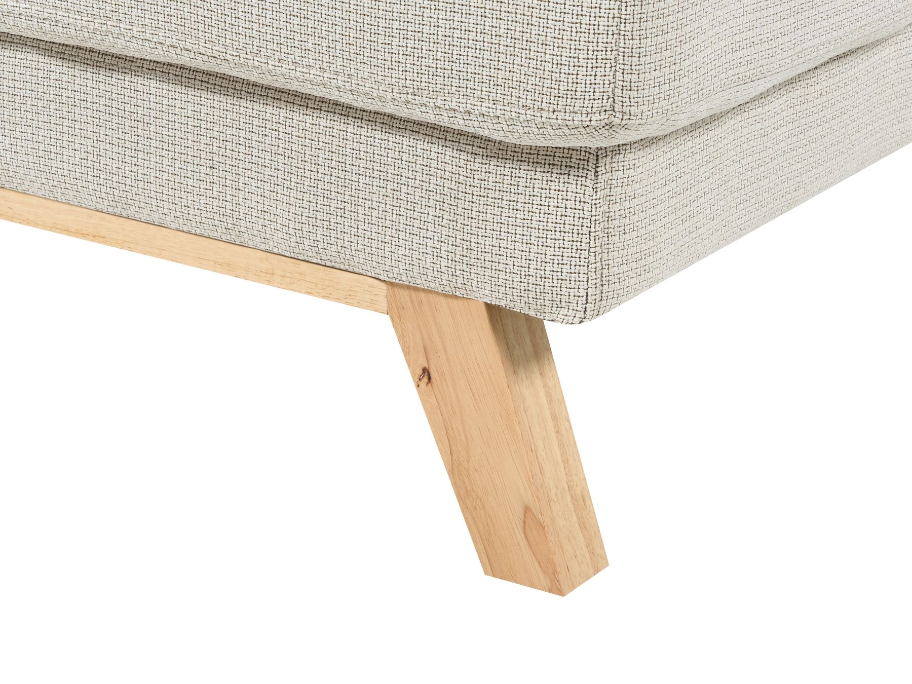 Sofa Bed SIRO Fabric Light Beige with Storage 3 Seater Left Hand