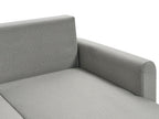 Sofa Bed SIRO Fabric Grey with Storage 3 Seater Left Hand