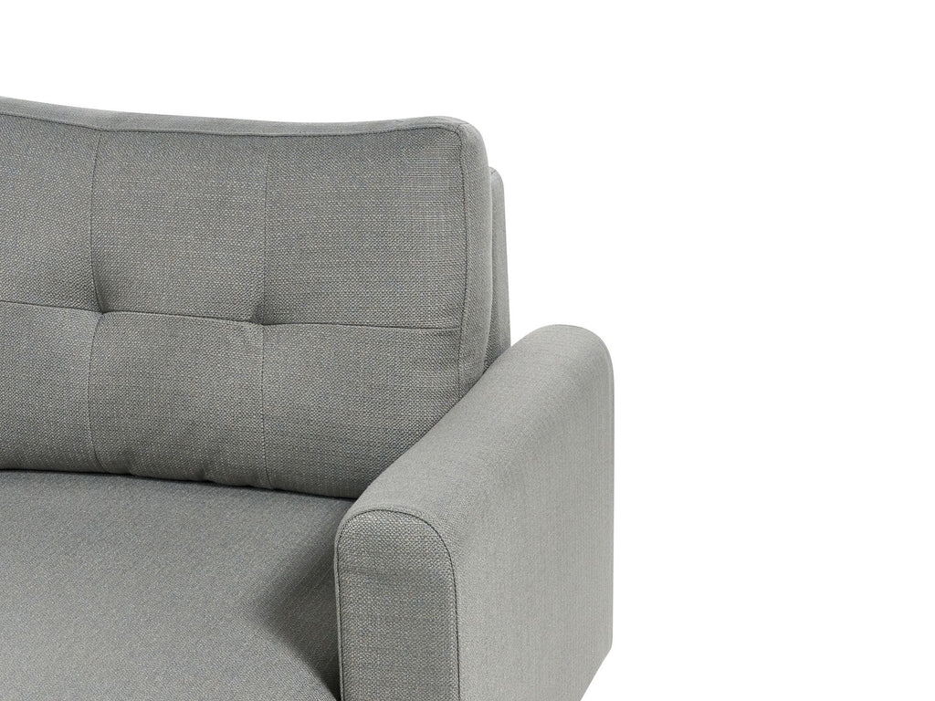 Sofa Bed SIRO Fabric Grey with Storage 3 Seater Left Hand
