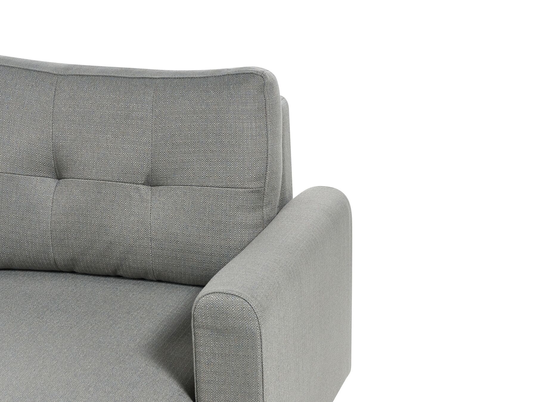 Sofa Bed SIRO Fabric Grey with Storage 3 Seater Left Hand