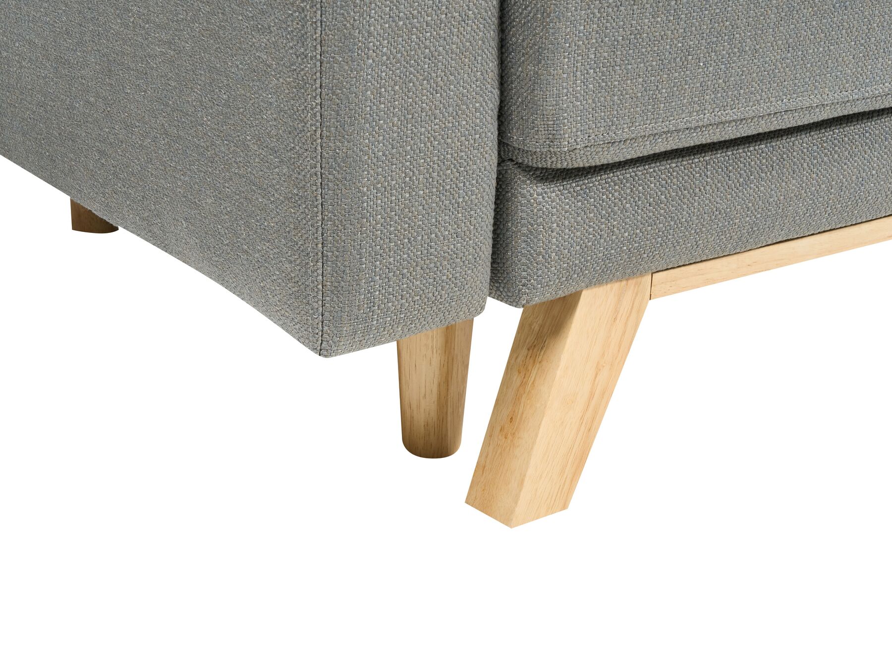 Sofa Bed SIRO Fabric Grey with Storage 3 Seater Left Hand