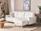 Sofa Bed SIRO Boucle Off-White with Storage 3 Seater Left Hand