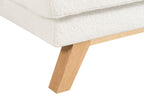 Sofa Bed SIRO Boucle Off-White with Storage 3 Seater Left Hand