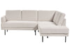 Corner Sofa Fabric Light Beige 4 Seater Left Hand