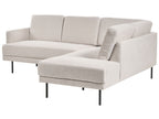 Corner Sofa BREDA Fabric Light Beige 4 Seater Left Hand