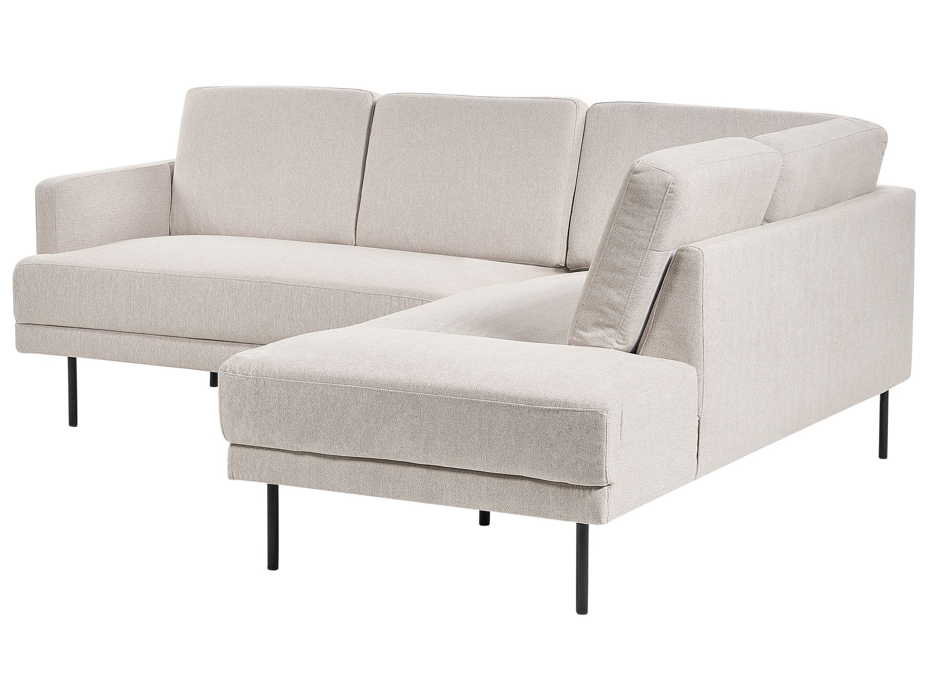 Corner Sofa BREDA Fabric Light Beige 4 Seater Left Hand