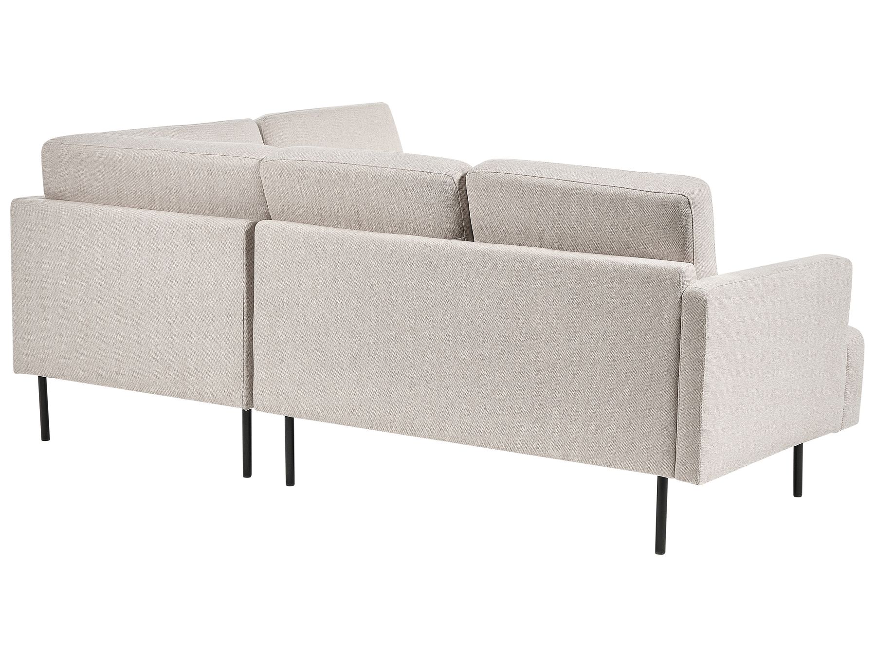 Corner Sofa BREDA Fabric Light Beige 4 Seater Left Hand