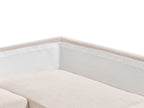 Corner Sofa BREDA Fabric Light Beige 4 Seater Left Hand