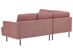 Corner Sofa BREDA Fabric Pink 4 Seater Right Hand