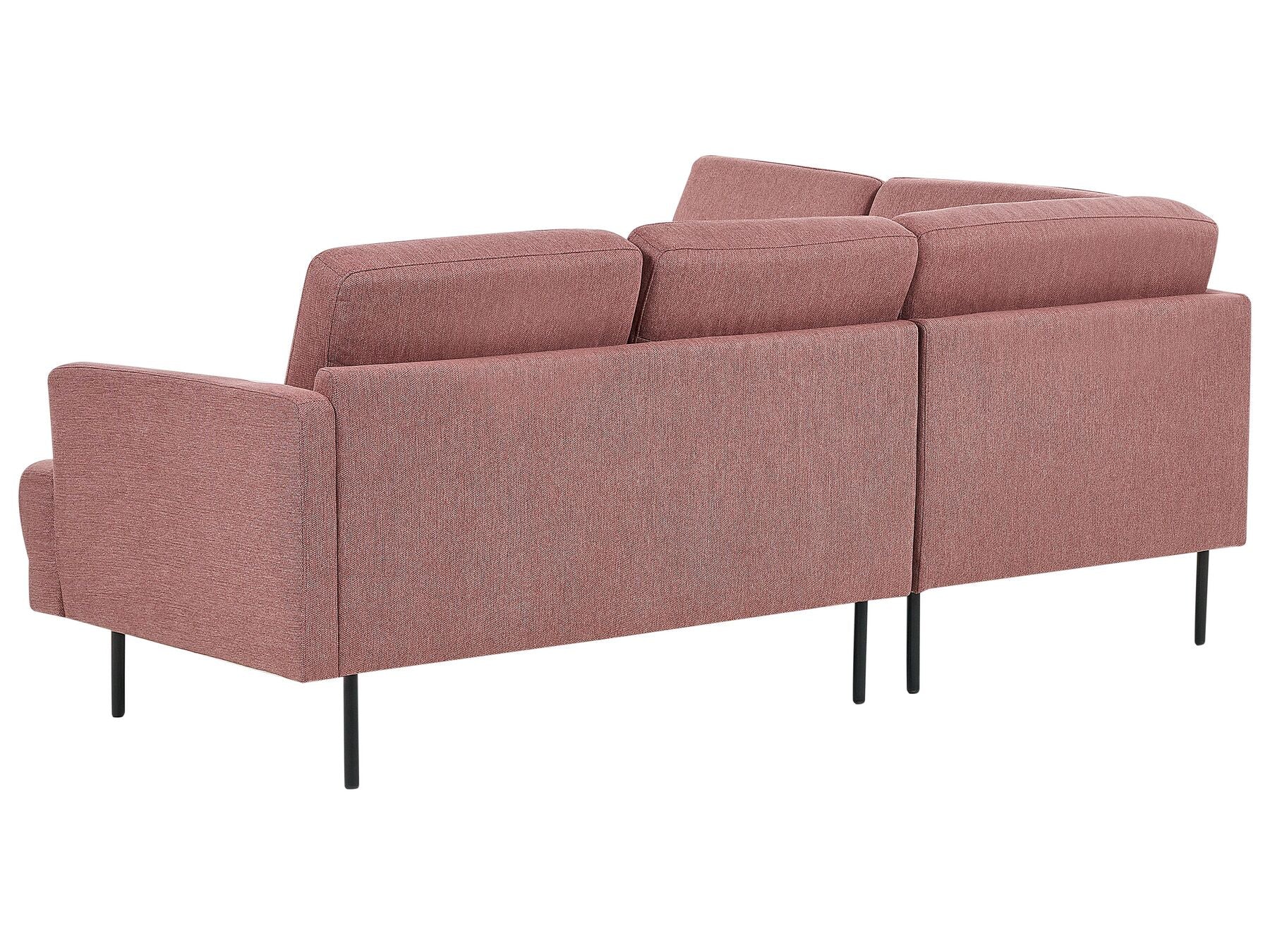 Corner Sofa BREDA Fabric Pink 4 Seater Right Hand