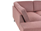 Corner Sofa BREDA Fabric Pink 4 Seater Right Hand