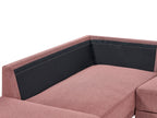 Corner Sofa BREDA Fabric Pink 4 Seater Right Hand