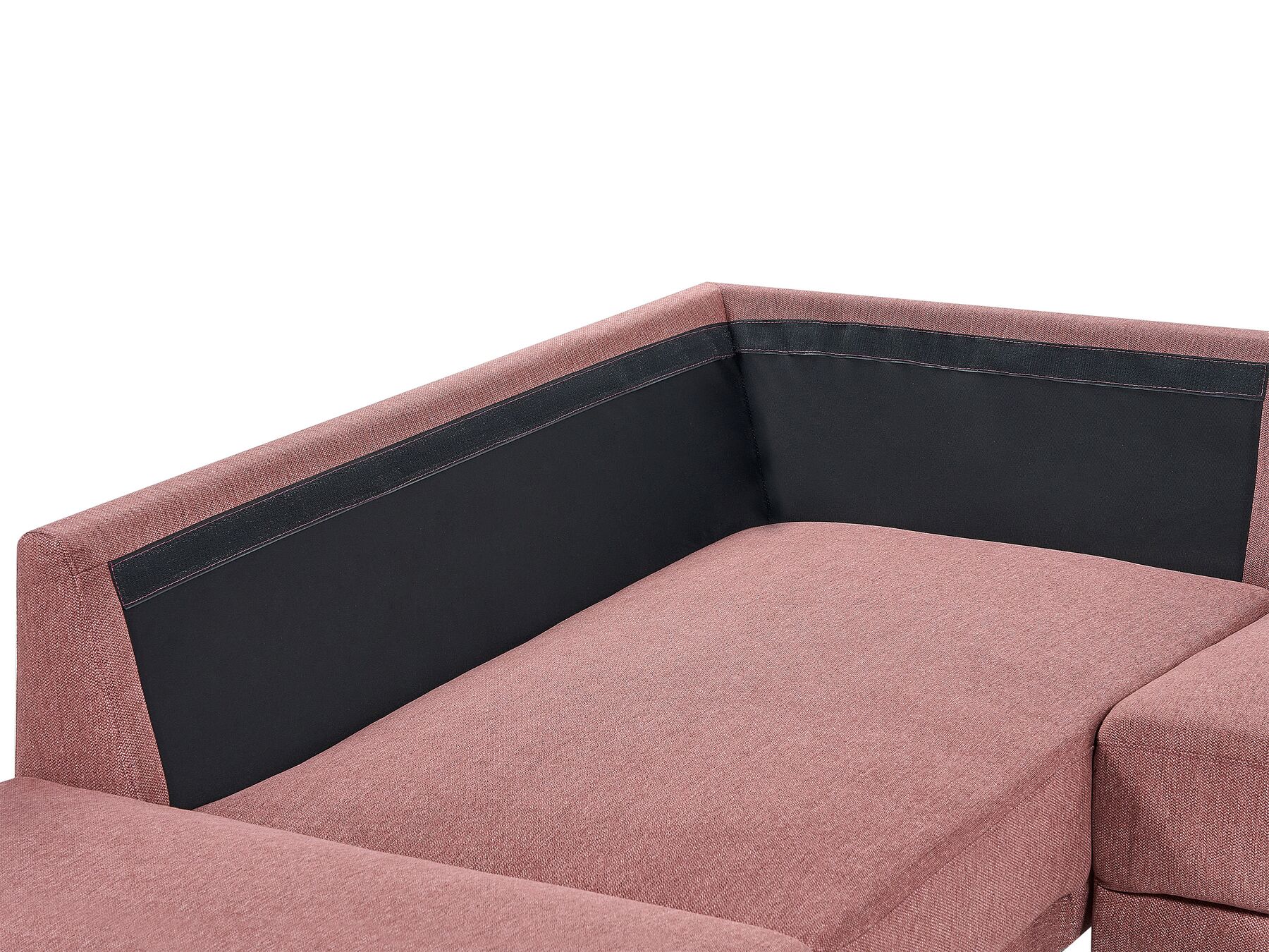 Corner Sofa BREDA Fabric Pink 4 Seater Right Hand