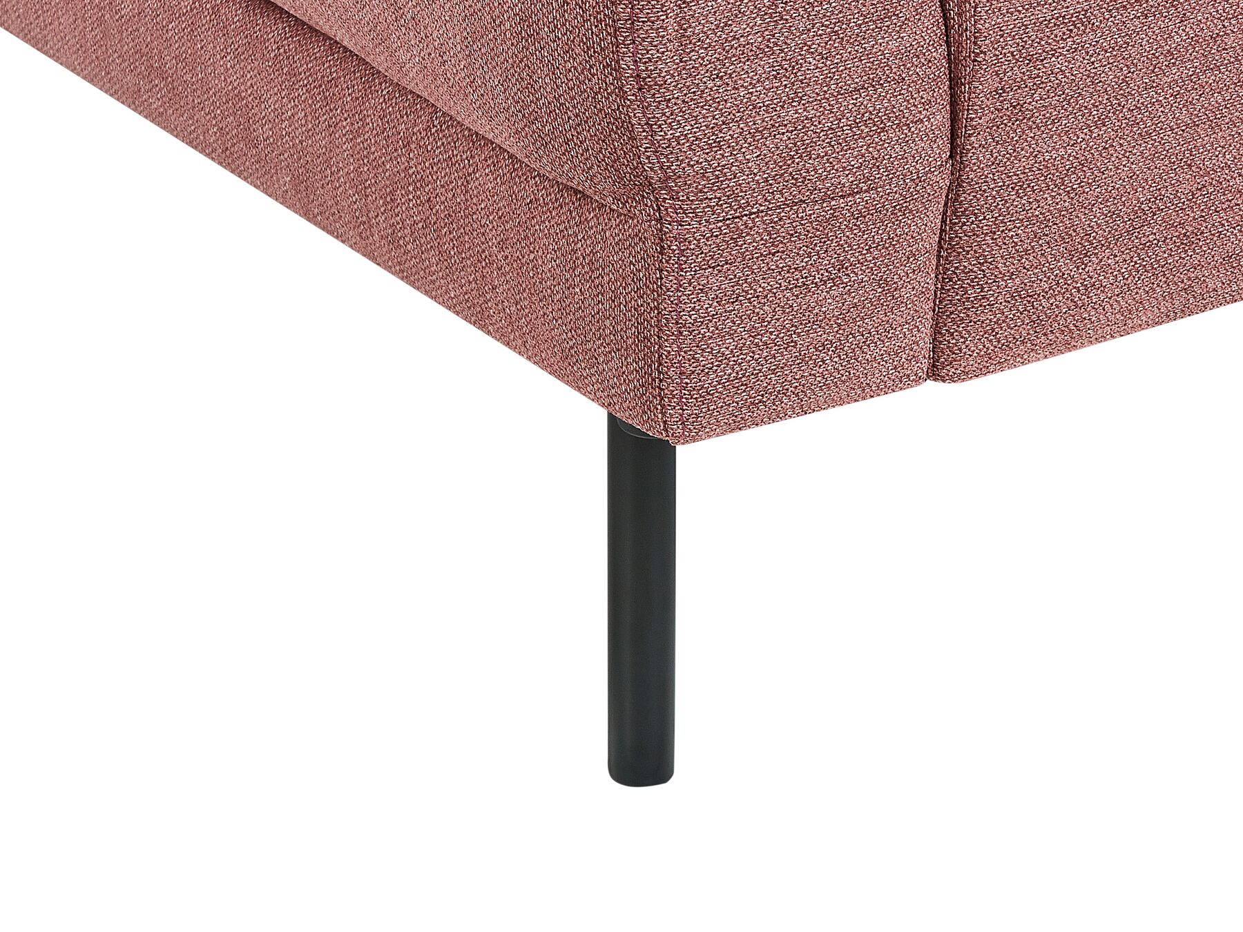 Corner Sofa BREDA Fabric Pink 4 Seater Right Hand