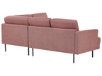 Corner Sofa BREDA Fabric Pink 4 Seater Left Hand
