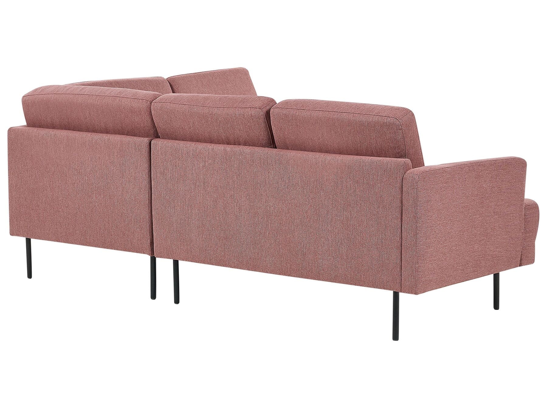 Corner Sofa BREDA Fabric Pink 4 Seater Left Hand