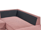 Corner Sofa BREDA Fabric Pink 4 Seater Left Hand