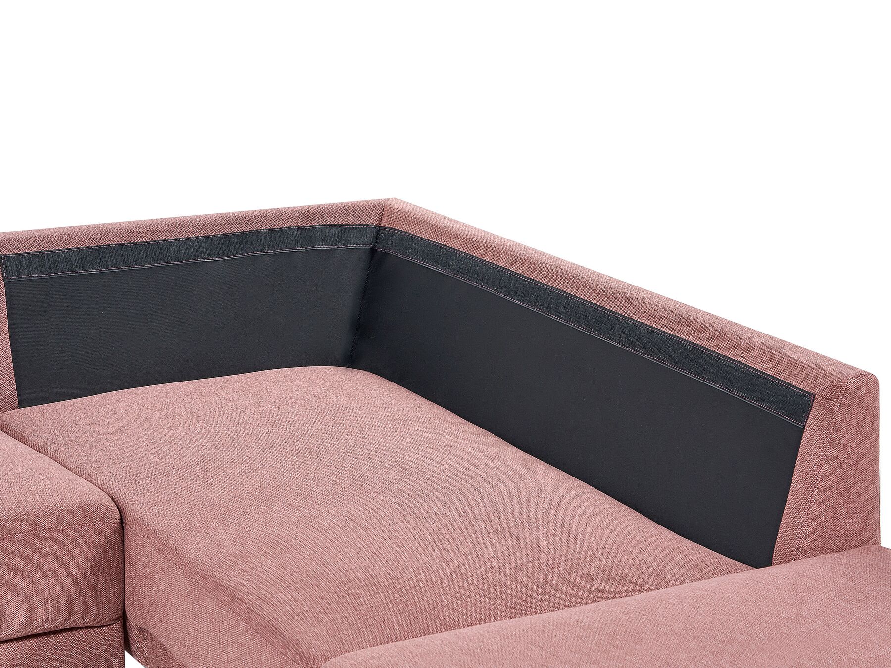 Corner Sofa BREDA Fabric Pink 4 Seater Left Hand