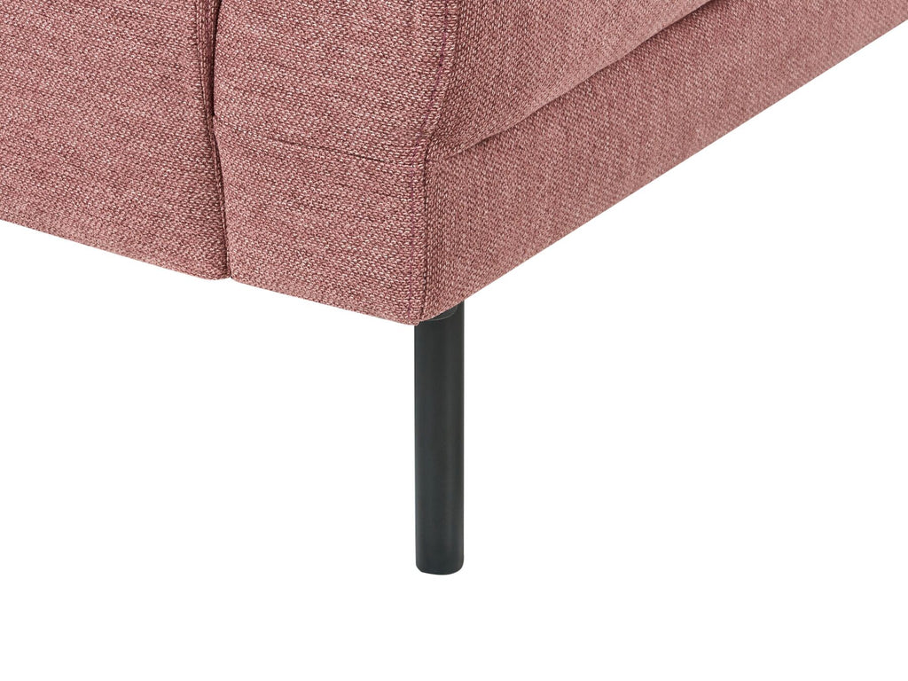 Corner Sofa BREDA Fabric Pink 4 Seater Left Hand