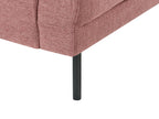 Corner Sofa BREDA Fabric Pink 4 Seater Left Hand