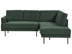 Corner Sofa BREDA Fabric Dark Green 4 Seater Left Hand