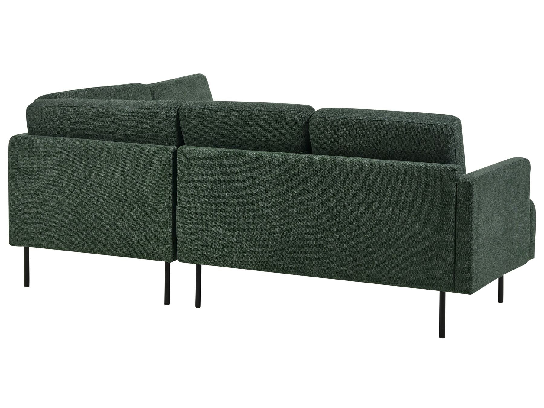 Corner Sofa BREDA Fabric Dark Green 4 Seater Left Hand