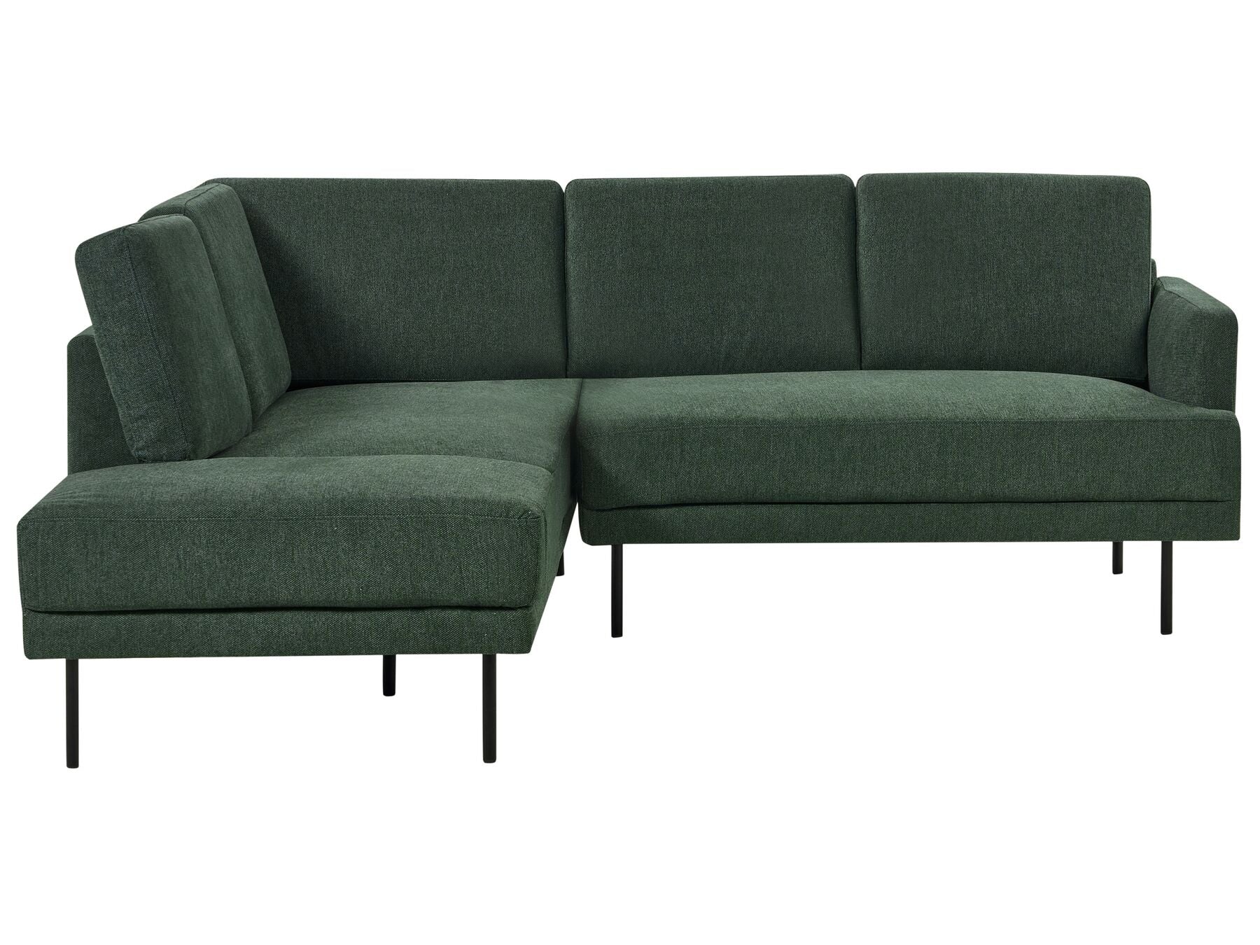 Corner Sofa BREDA Fabric Dark Green 4 Seater Right Hand