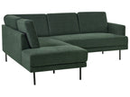 Corner Sofa BREDA Fabric Dark Green 4 Seater Right Hand