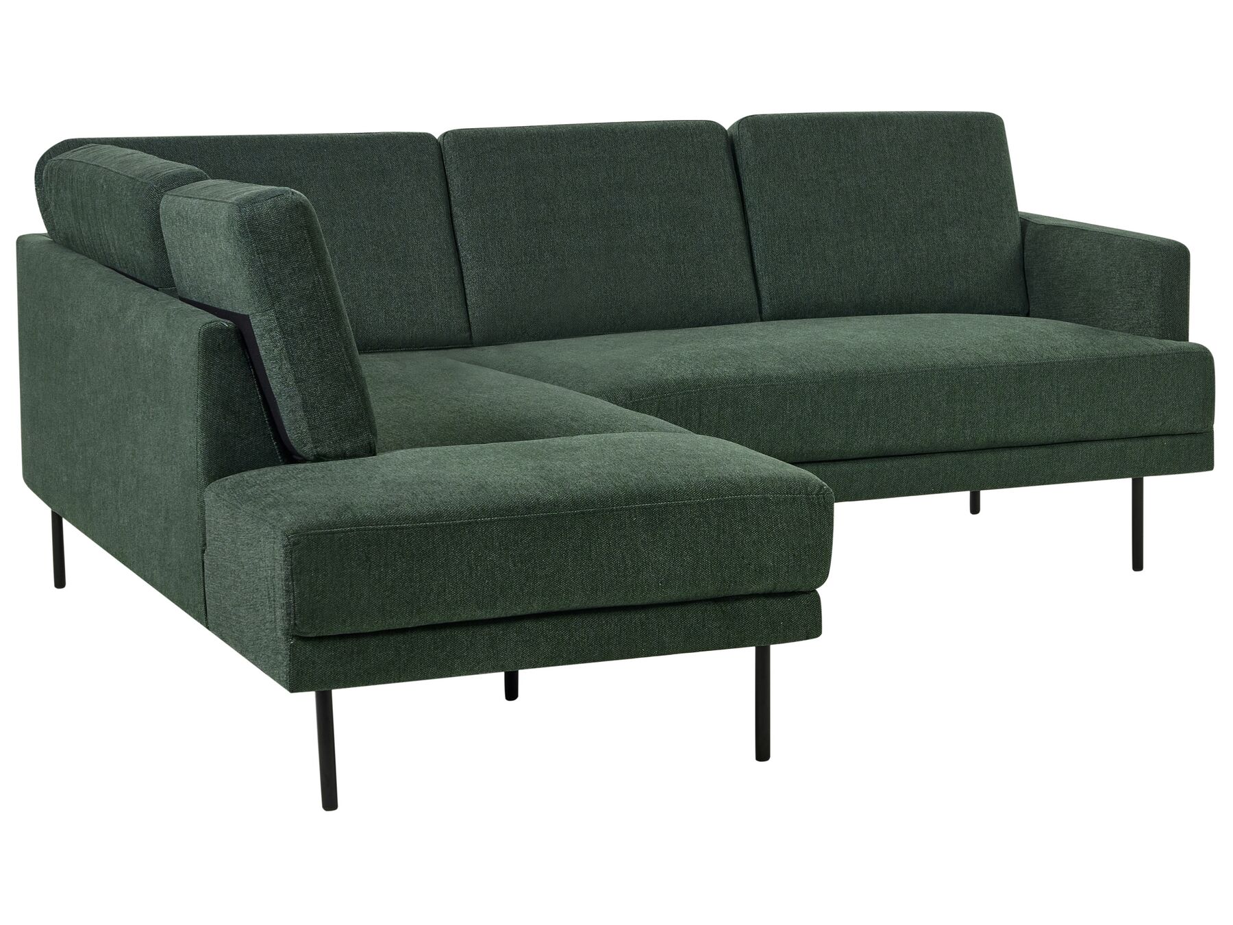 Corner Sofa BREDA Fabric Dark Green 4 Seater Right Hand