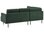 Corner Sofa BREDA Fabric Dark Green 4 Seater Right Hand