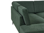 Corner Sofa BREDA Fabric Dark Green 4 Seater Right Hand