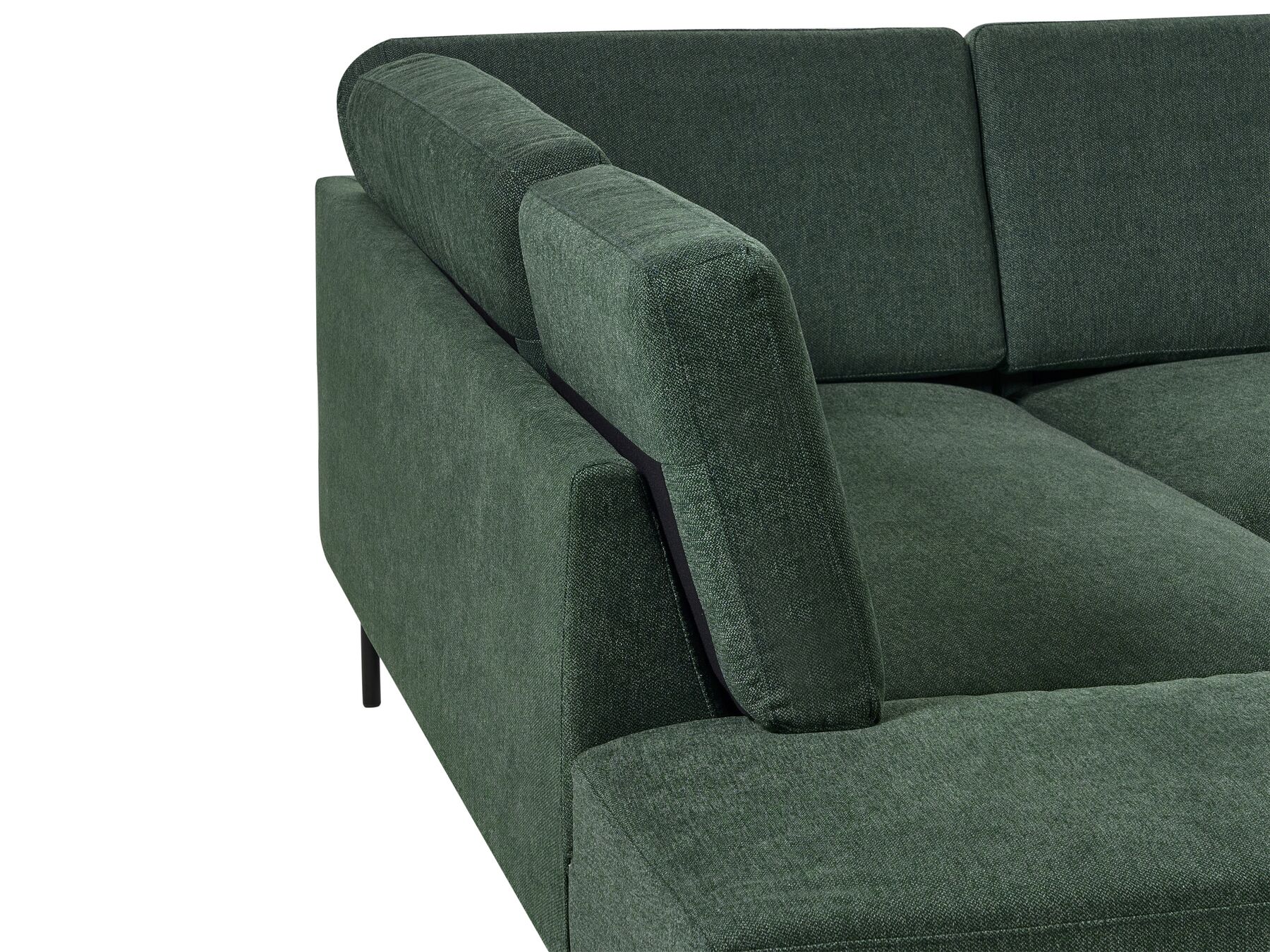 Corner Sofa BREDA Fabric Dark Green 4 Seater Right Hand