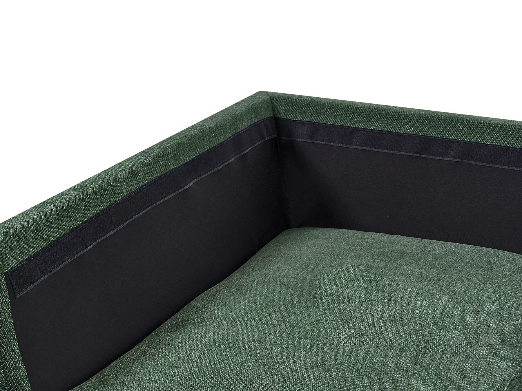 Corner Sofa BREDA Fabric Dark Green 4 Seater Right Hand