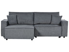 Corner Sofa Bed KARILA Fabric Dark Grey with Storage 3 Seater Right Hand