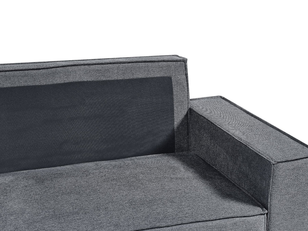 Corner Sofa Bed KARILA Fabric Dark Grey with Storage 3 Seater Right Hand