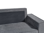 Corner Sofa Bed KARILA Fabric Dark Grey with Storage 3 Seater Right Hand