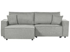 Corner Sofa Bed KARILA Fabric Grey with Storage 3 Seater Right Hand
