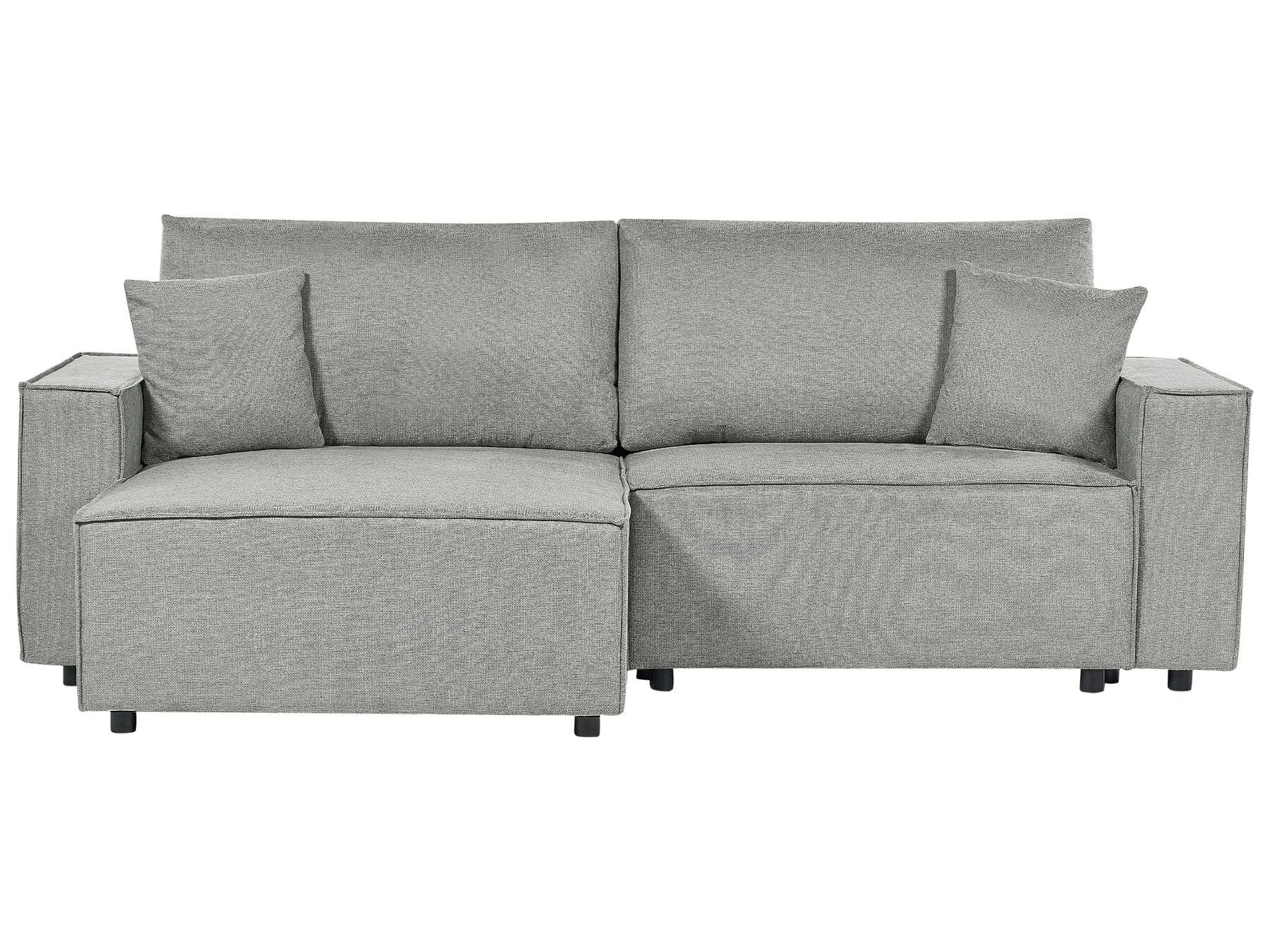 Corner Sofa Bed KARILA Fabric Grey with Storage 3 Seater Right Hand