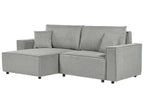 Corner Sofa Bed KARILA Fabric Grey with Storage 3 Seater Right Hand