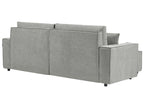 Corner Sofa Bed KARILA Fabric Grey with Storage 3 Seater Right Hand