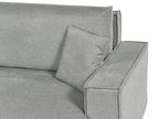 Corner Sofa Bed KARILA Fabric Grey with Storage 3 Seater Left Hand