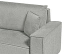 Corner Sofa Bed KARILA Fabric Grey with Storage 3 Seater Right Hand