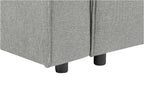 Corner Sofa Bed KARILA Fabric Grey with Storage 3 Seater Left Hand