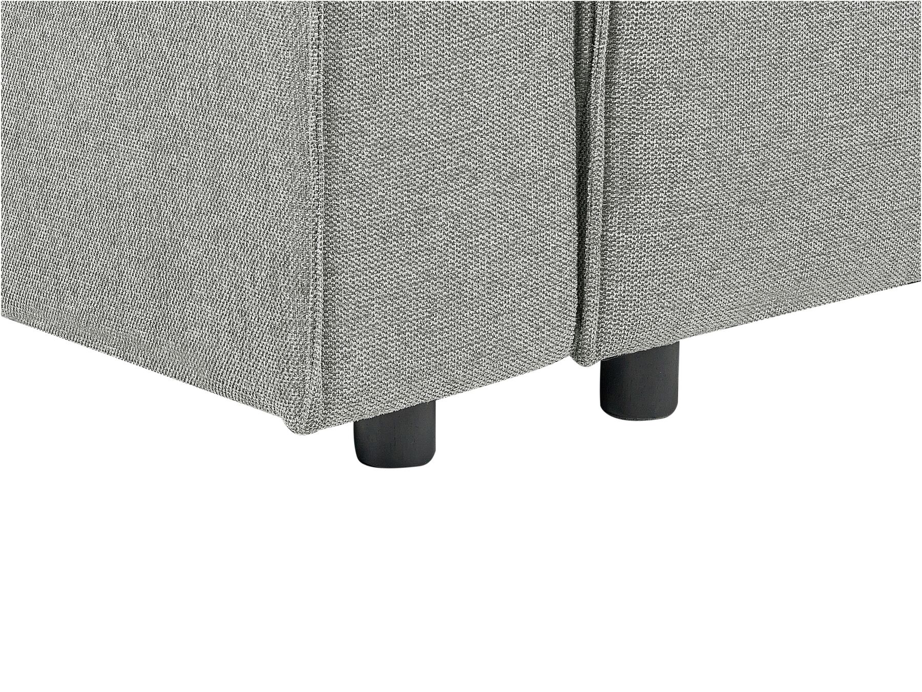 Corner Sofa Bed KARILA Fabric Grey with Storage 3 Seater Left Hand