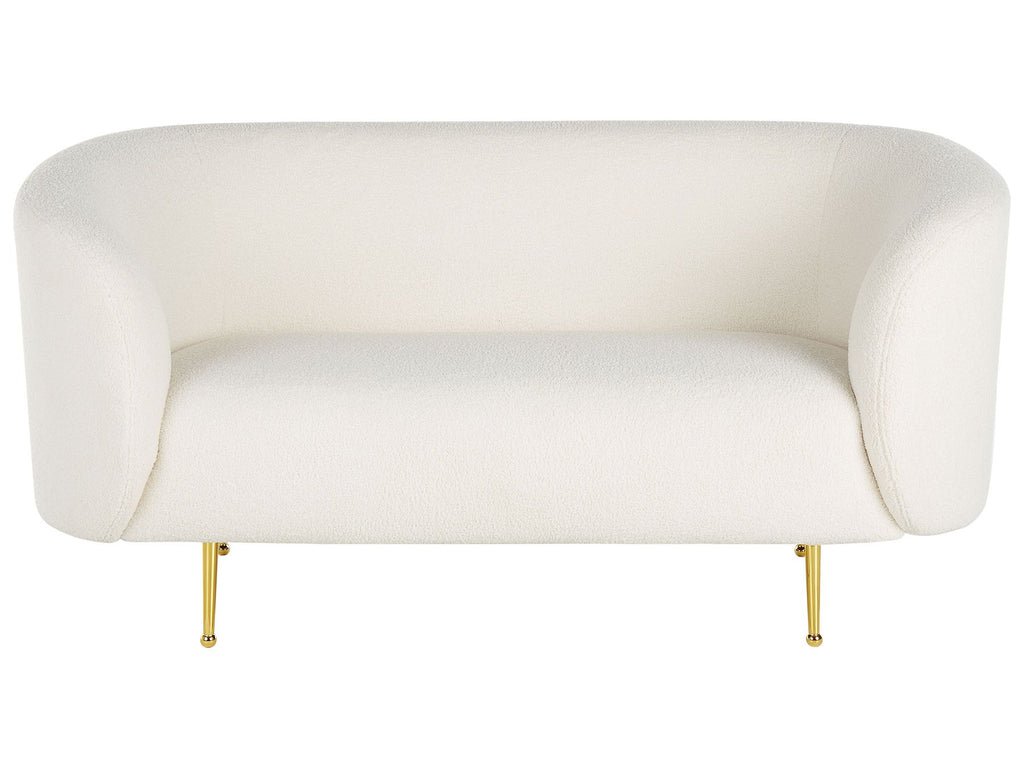 2 Seater Boucle Sofa White LOEN