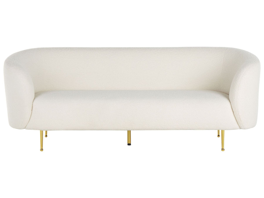 3 Seater Boucle Sofa White LOEN